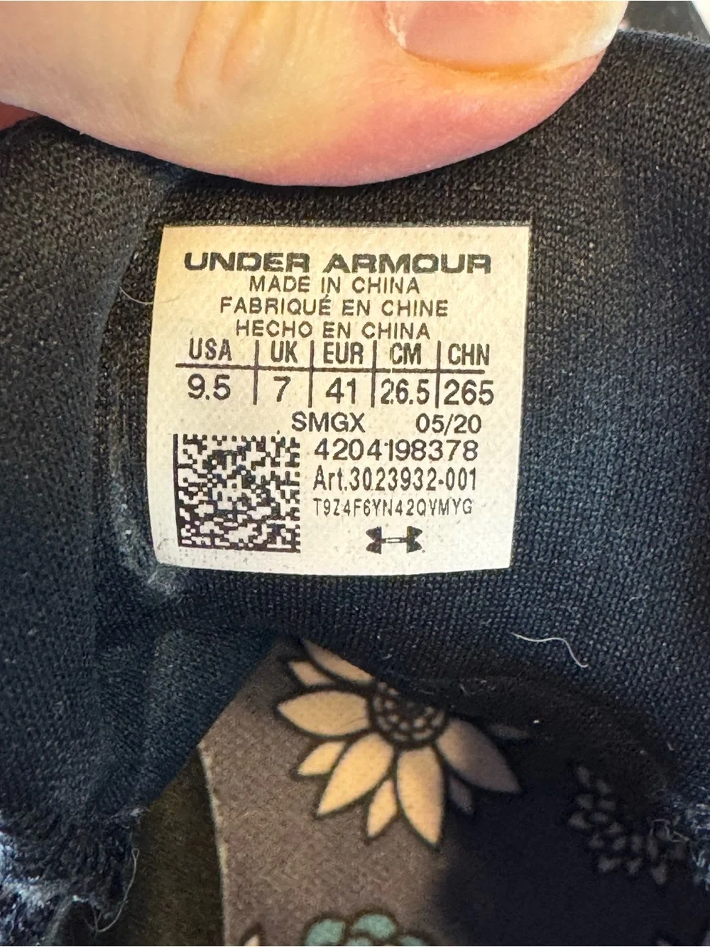 Under Armour Charged RC Womens Running Trainers Floral Print 9.5 M - Picture 3 of 14